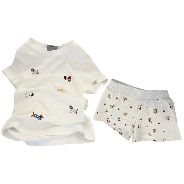 俏韵 圆领夏季款凉感短袖短裤两件套家居服可外穿睡衣套装 女款