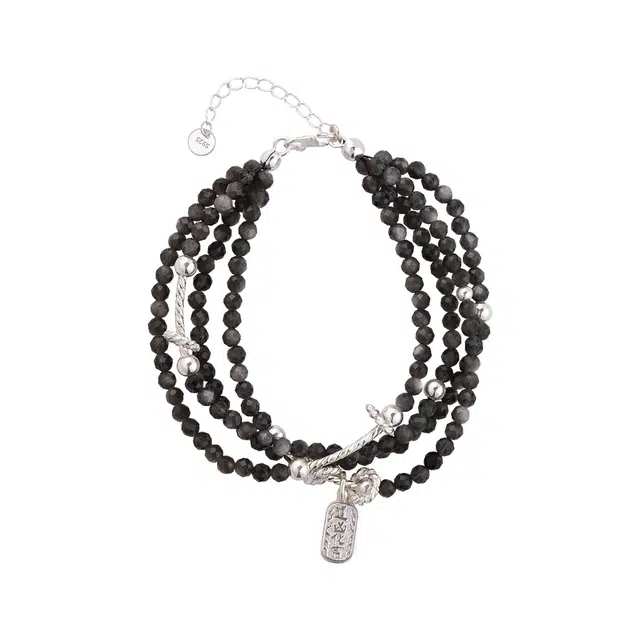 凤凰涅磐 国风新中式原创设计 轻奢质感 黑曜石 手链 女款