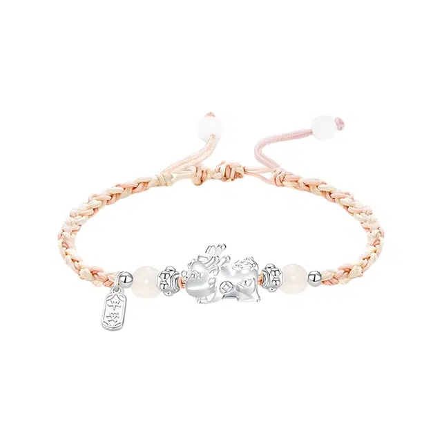 饰伴 绮运貔貅 新中式国潮 精致高级质感 优雅时尚小众设计 #好运 织物 手绳 男女同款情侣款