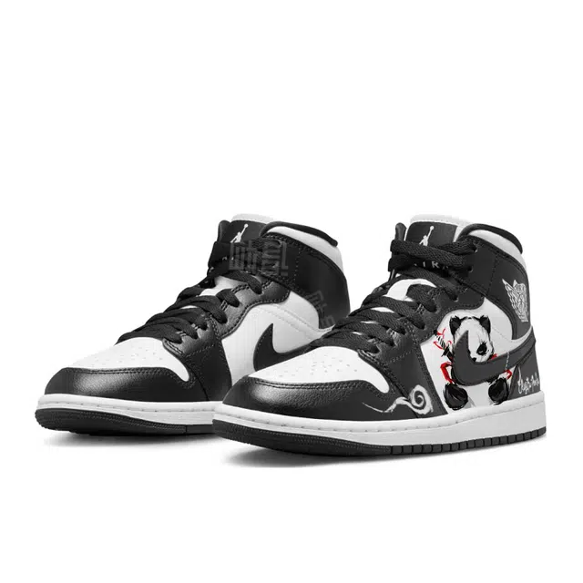Jordan Air Jordan 1 Mid Black White Panda