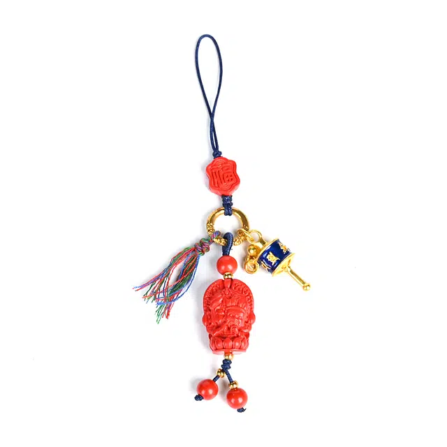 天纵 诸事顺遂万事亨通财神扎基拉姆搭配好运六字真言转经筒再造辰砂 朱砂 吊坠 男女同款情侣款