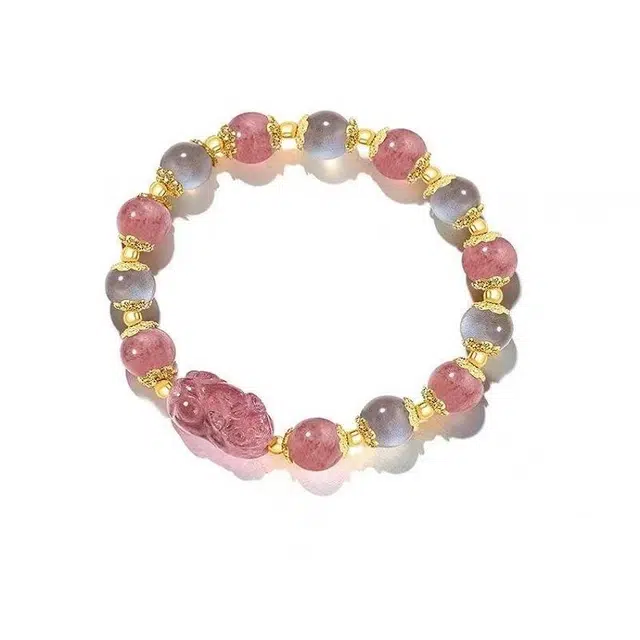 聆听花开 金榜题名 财源广进事事通顺新中式时来运转平安转运珠八方来财 黑曜石 手串 男女同款情侣款