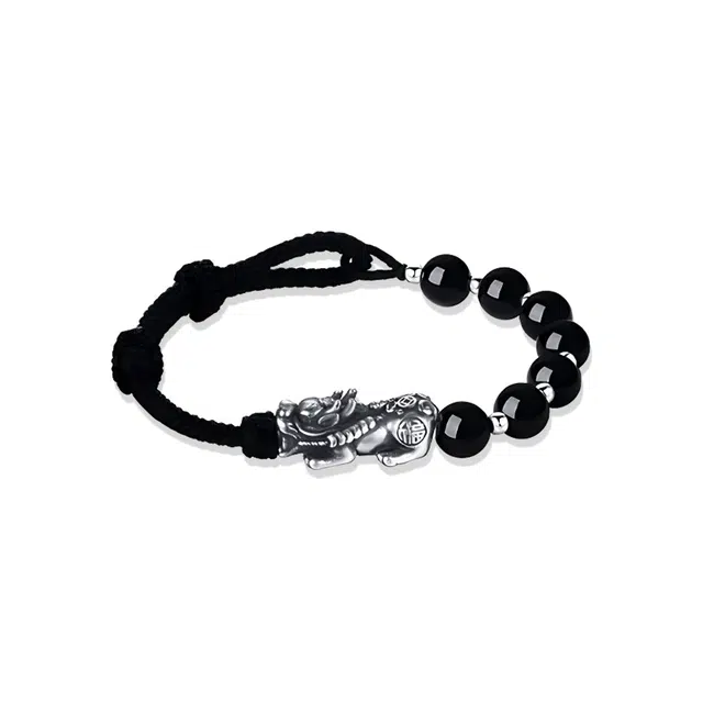 【貔极泰来】 七七银饰  金榜题名上岸 新中式国潮时尚精致小众 简约高级百搭潮流 好运常在 玛瑙 手绳 男女同款情侣款