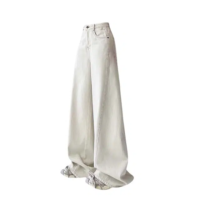 加荣 美式复古休闲薄款透气高街痞帅高级感青少年户外出行百搭直筒阔腿拖地裤牛仔裤 男女同款