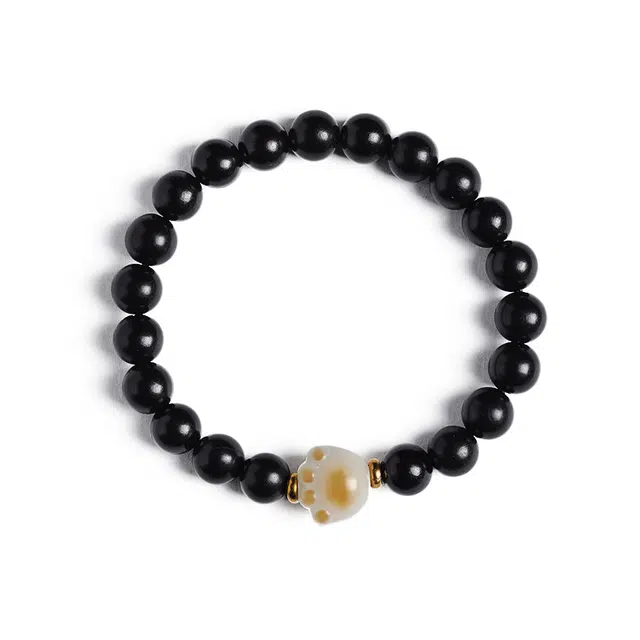 九隆古 招财纳福珠串新中式国风高级感转运珠气质百搭本命年转运必备闺蜜手饰时来运转  檀木 手串 男女同款情侣款