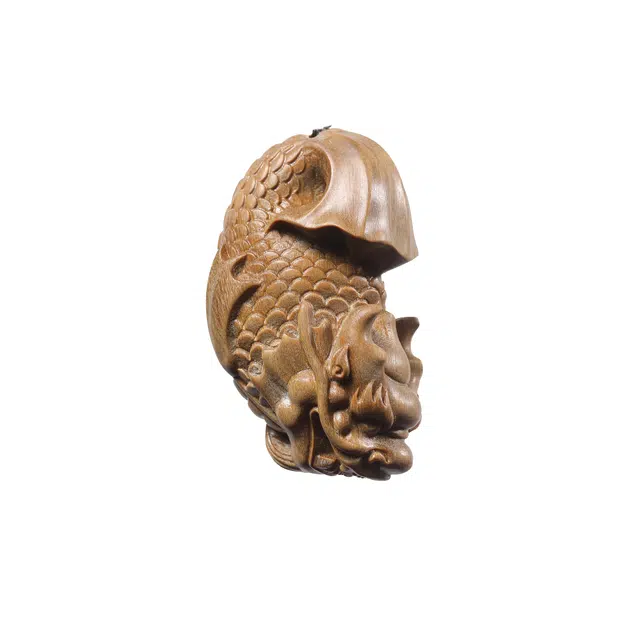 嫒柯 国潮新中式百搭轻奢高级茶宠文玩福星高照大吉大利招财纳福随身把玩#好运 绿檀 木作 男女同款情侣款