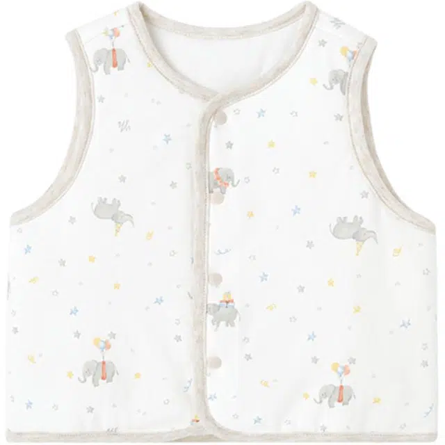 英氏马甲 保暖单排扣柔软弹力 婴幼童