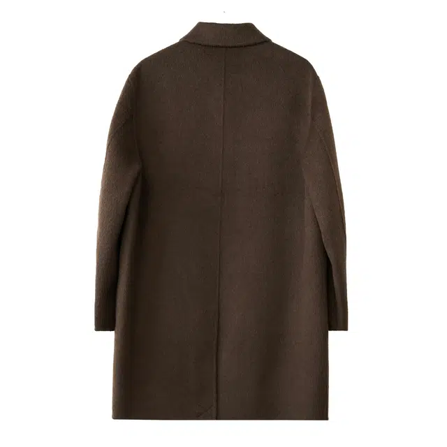 丹宁哲学 高端驼绒羊绒混纺纯色常规长袖翻领大衣 男款