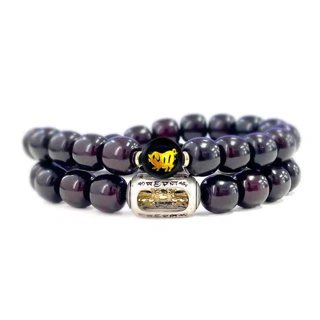 京华录  国风招财纳福生肖守护文玩佛珠 色泽醇厚高油高密溏心老料串珠 许我无忧本命串珠绕指柔 菩提根 六字箴言手串 男女同款情侣款