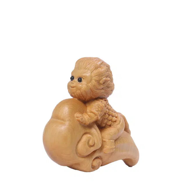 物㯖 国潮新中式轻奢高级感小众装饰品工艺品车载挂件湘工雕刻 太行陈化时来转转把玩镂空工艺解压小摆件 崖柏 把件 男女同款情侣款