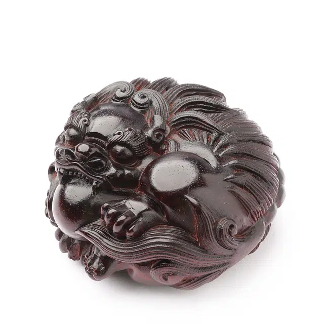 三檀小舍 招财貔貅抱球国风国潮新中式复古风小众文玩盘玩 紫檀属 把件 男女同款情侣款