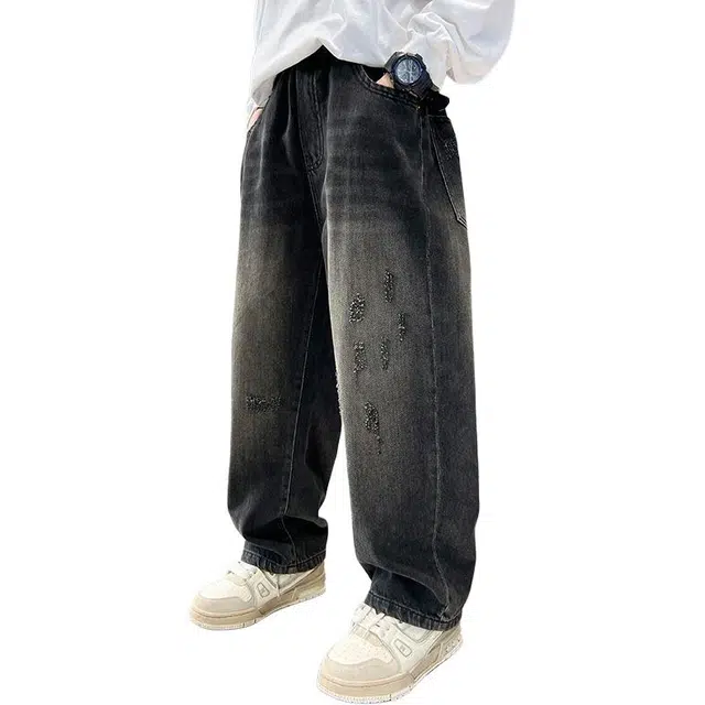 泰迪珍藏牛仔裤 休闲春秋中大童长裤 青少年