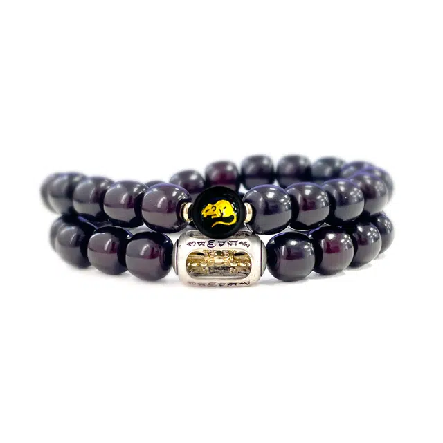 岁月静好 十二生肖 本命年守护 六字真言金刚杵 转运佛珠 诸事顺利 平安喜乐 招财纳福 国风设计双圈#好运 菩提根 手串 男女同款情侣款