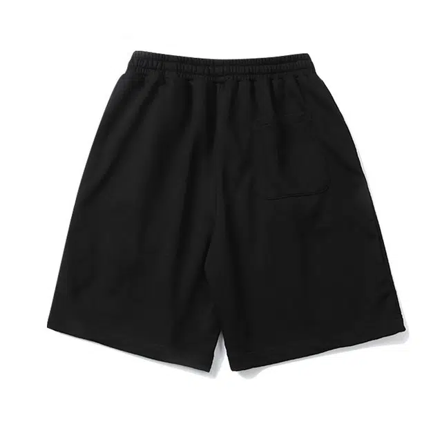 沐诚阳译 美式潮牌字母印花直筒宽松五分休闲短裤 男款