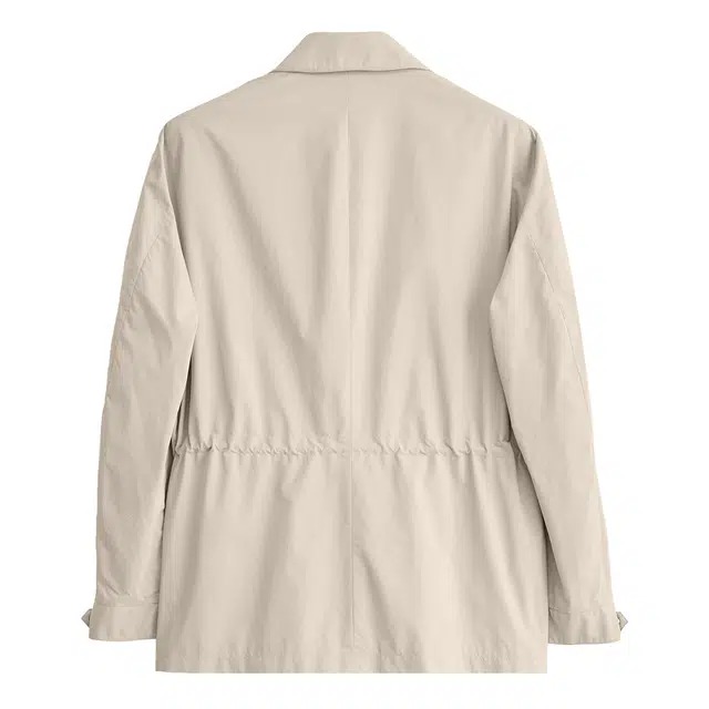 丹宁哲学 立体贴袋男士猎装款外套纯色翻领标准风衣 男款