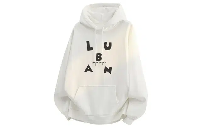 王者荣耀 美式复古不规则字母落肩长袖款宽松舒适透气高街痞帅少年感百搭时尚连帽卫衣 鲁班七号款 男女同款