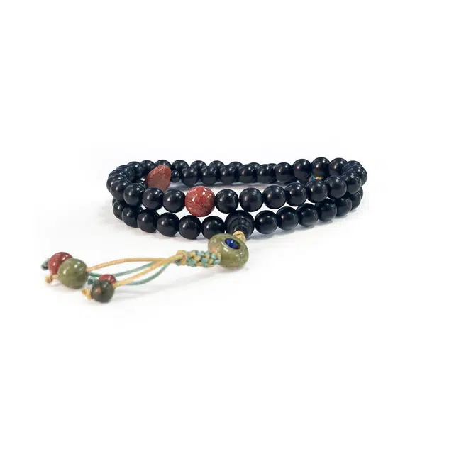 九隆古 时来运转 诸事顺利转运珠 爱心招桃花 有钱花文玩盘玩佛珠转运珠手饰#好运 檀木 手串 男女同款情侣款