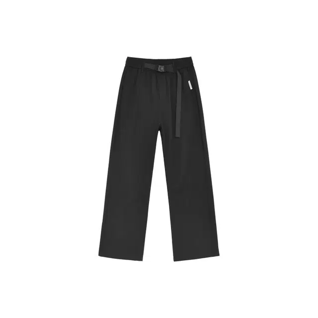 爱肯 美式复古潮牌高街冰丝直筒腰带卡扣宽松透气百搭工装拼接纯色阔腿裤拖地弯刀休闲裤 男女同款