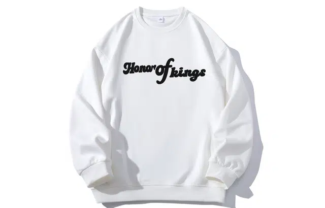 王者荣耀 英文潮流设计美式高街落肩款宽松舒适透气帅帅青少年无性别百搭时尚圆领卫衣 标语款 男女同款