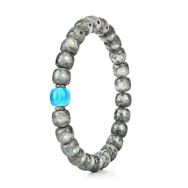 钰澜文玩 【银鳞·溯渊】耀月佛珠转运珠 星月菩提 手串 男女同款情侣款