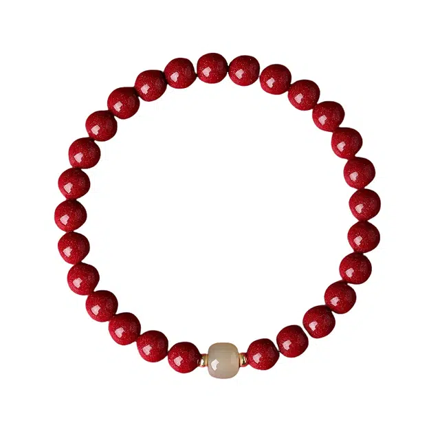 宣华意 本命年原矿紫金砂转运珠 中式国风古典优雅 朱砂 手串 女款