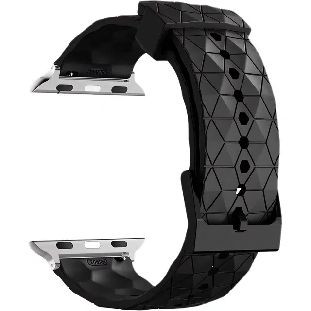 亿祈发 表带 苹果适用 硅胶材质 足球纹男女通用