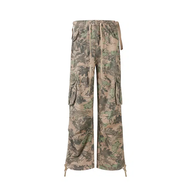 欧路得 美式迷彩工装裤子高街设计感休闲裤 男款