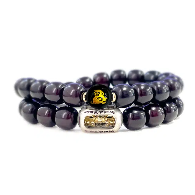 【生肖顺利】 京华录 新中式双圈叠戴文玩转运佛珠 古风色泽醇厚高油高密本命盘玩六字真言串珠#好运 菩提根 溏心老料手串 男女同款情侣款