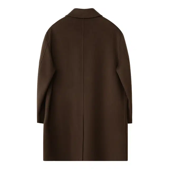 丹宁哲学 厚实纯羊毛双面呢纯色常规长袖翻领大衣 男款