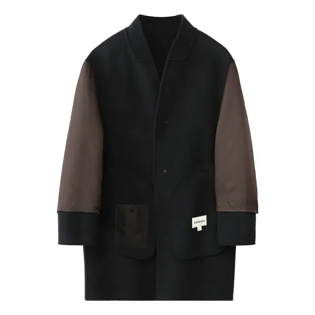 丹宁哲学 高端羊毛羊绒纯色常规长袖无帽立领大衣 男款