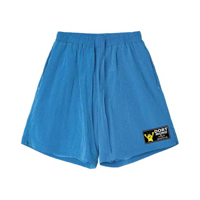 普鲁士多特蒙德 美式高街潮流宽松凉感系绳透气舒适简约日常通勤直筒百搭休闲短裤 男女同款