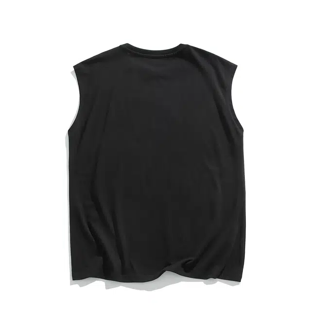 领航骆驼 美式基础运动时尚复古纯棉吸湿排汗透气凉感舒适简约大码宽松坎肩潮牌高街痞帅无袖背心 男女同款