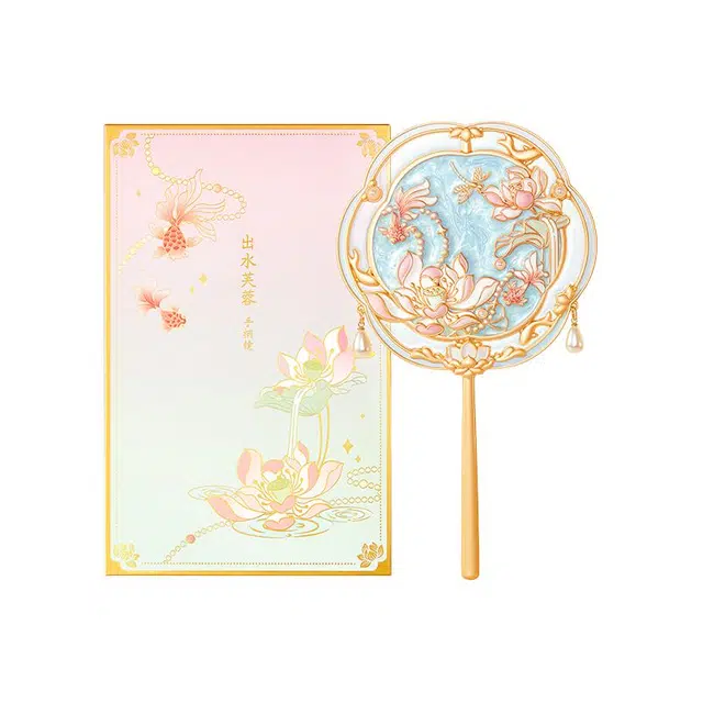 宫廷宝贝 出水芙蓉手柄化妆镜 便携