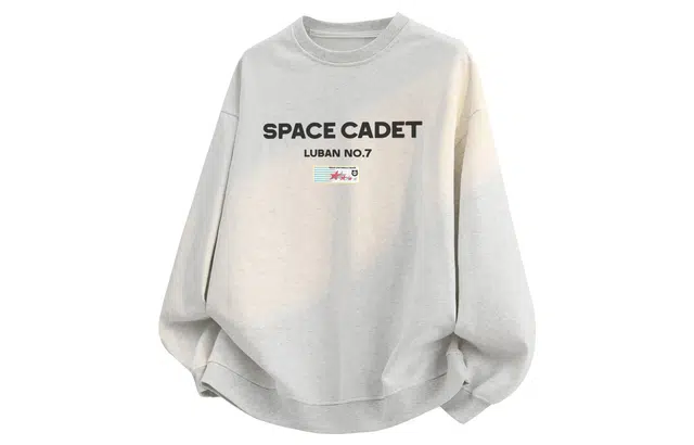 王者荣耀 美式旗帜字母长袖落肩款百搭时尚潮牌青少年学生党宽松舒适透气圆领卫衣 鲁班七号款 男女同款