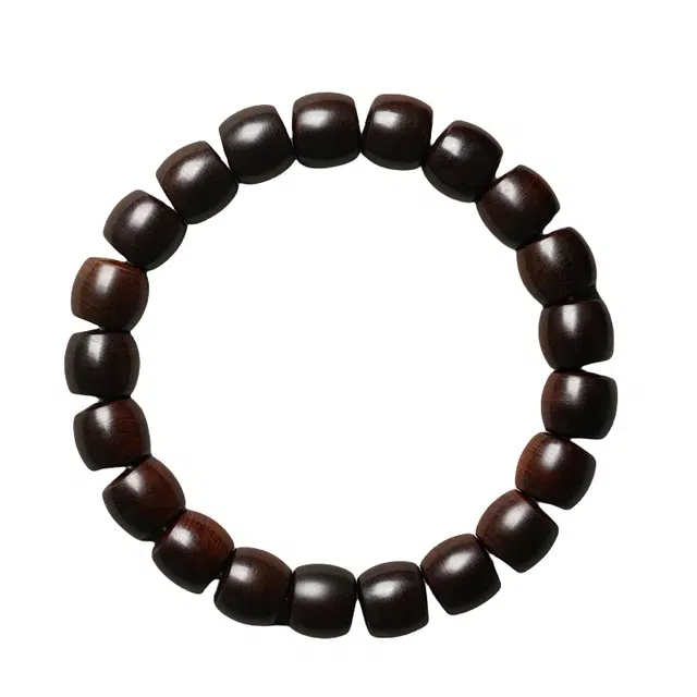 宣华意 精工黑油黑骨料佛珠 新中式复古简约单圈转运珠#好运 崖柏 手串 男女同款情侣款