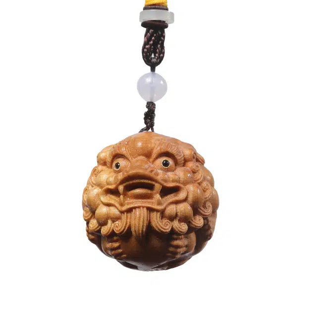 素于 招财转运国潮文玩创意雕刻工艺品纳福吞金兽八方来财节节高升吉祥如意随身附带盘玩挂件#好运 崖柏 把件 男女同款情侣款