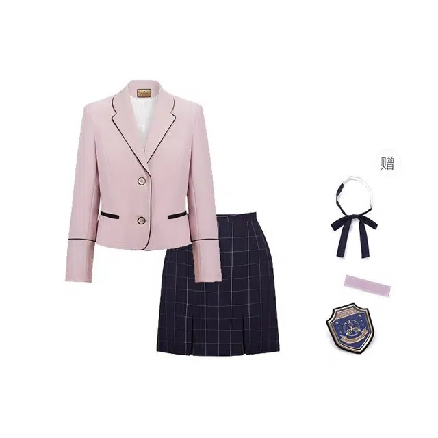 花铃太太 舒适时尚长袖西装半身裙裙装套装 女款