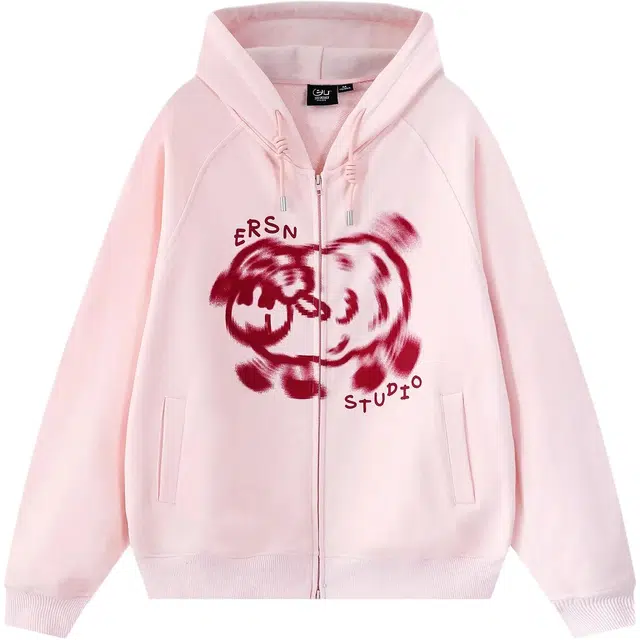 木清清 开衫连帽外套春美式复古卫衣 女款