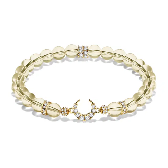 【普陀山官方已过香】 普陀山文创 日进斗金精致高级感金玉满堂财富转运珠升职加薪八方来财寓意好#好运合成/人造 黄水晶 手串 男女同款情侣款