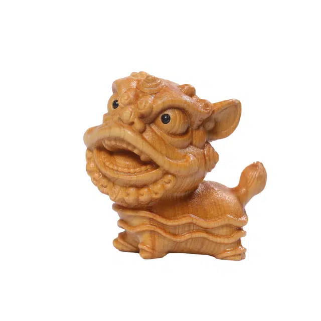 灵晔 轻奢高级新中式国潮复古文玩【吉祥貔貅】居家茶桌汽车随身携带盘玩万事顺遂招财纳福平安#好运 崖柏 把件 男女同款情侣款