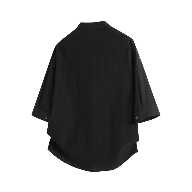 巴塞罗那足球俱乐部 美式高街日常百搭复古港风休闲宽松时尚小众设计感简约柔软亲肤透气慵懒氛围感学院风情侣短袖衬衫 男女同款