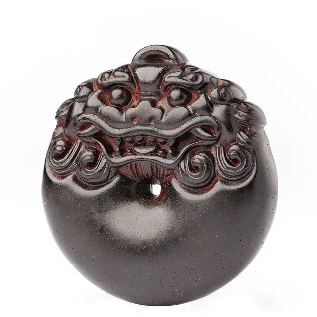 三檀小舍 招财貔貅平安扣国风国潮新中式复古风小众文玩盘玩 紫檀属 把件 男女同款情侣款