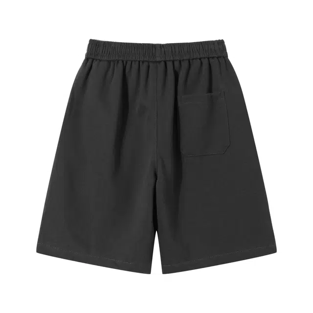 卡皮巴拉小黄豚 美式高街复古织唛笑脸万针刺绣运动重磅硬挺简约篮球跑步健身五分裤街头嘻哈百搭系带针织透气宽松休闲短裤 男女同款