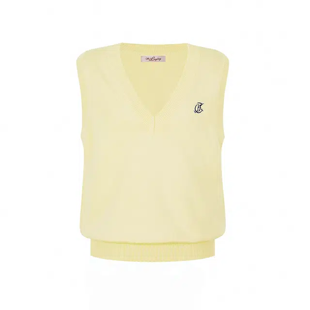 花铃太太 学院风针织薄款纯色设计感无袖马甲 女款