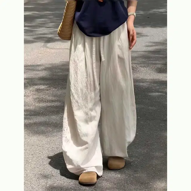 佑麟 高端纯亚麻裤男夏季薄款棉麻裤子男士苎麻布料宽松直筒长裤休闲裤 男女同款