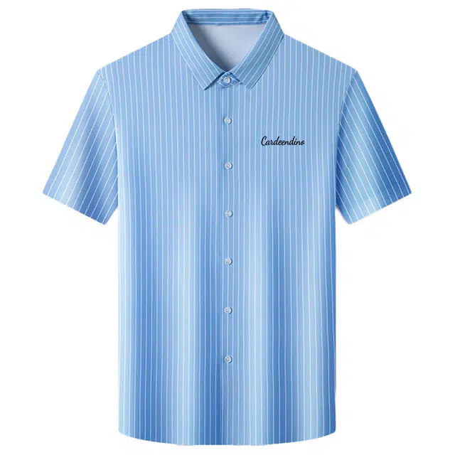 卡丹狄诺 高品质条纹短袖翻领外套衬衫 男款