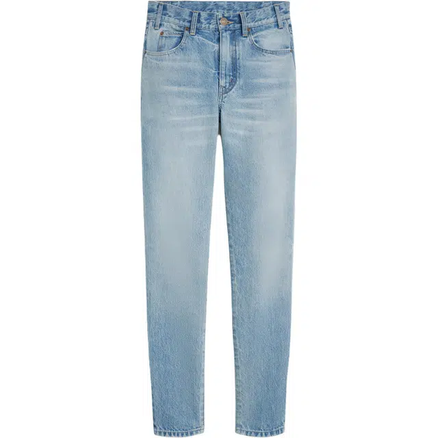 CELINE SS24 Washed Button Slim High Waist Jeans