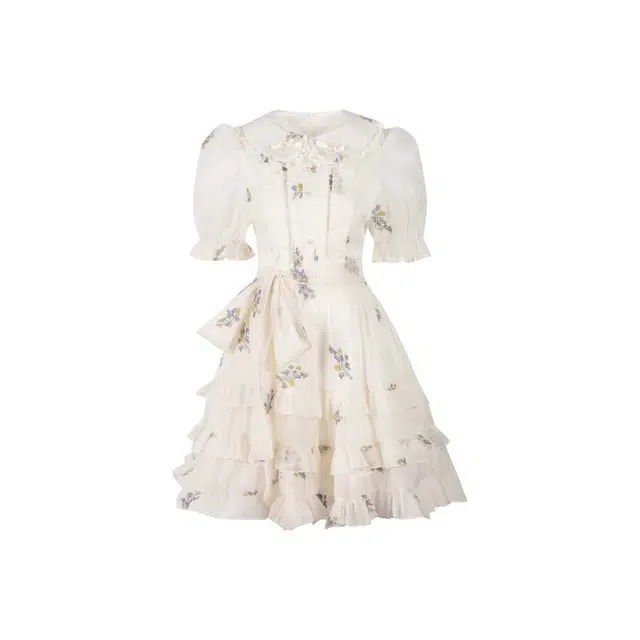 COSYISM Doll Collar Floral Dress