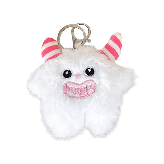 千桐 软萌雪怪治愈创意陪伴可爱公仔小怪兽潮流卡通书包行李箱钥匙扣 毛绒 挂件 男女同款情侣款