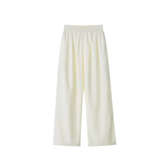 明尼凯 美式复古褶皱薄款肌理感山本裤基础款百搭松弛慵懒垂坠感舒适亲肤凉爽透气阔腿休闲裤 男女同款